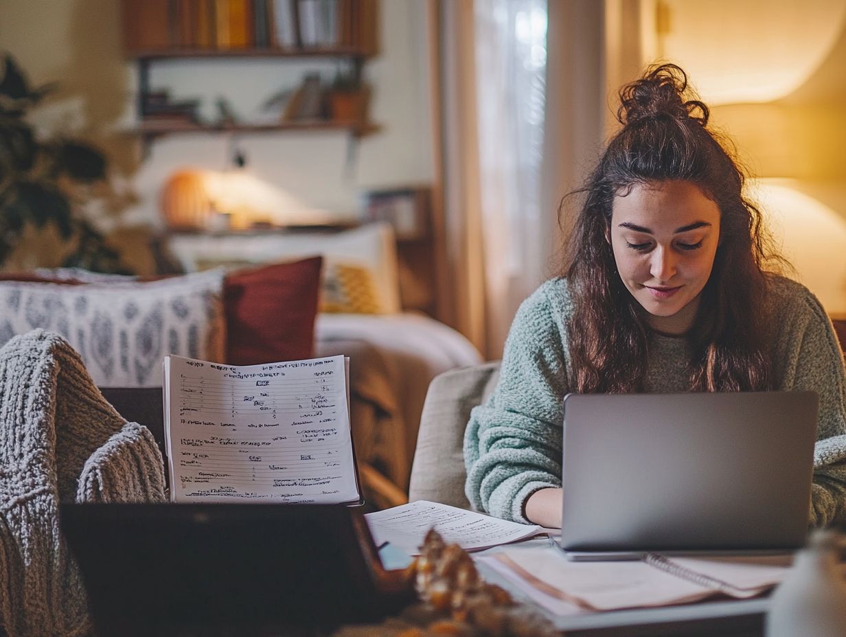 An actor preparing for an audition through online classes.