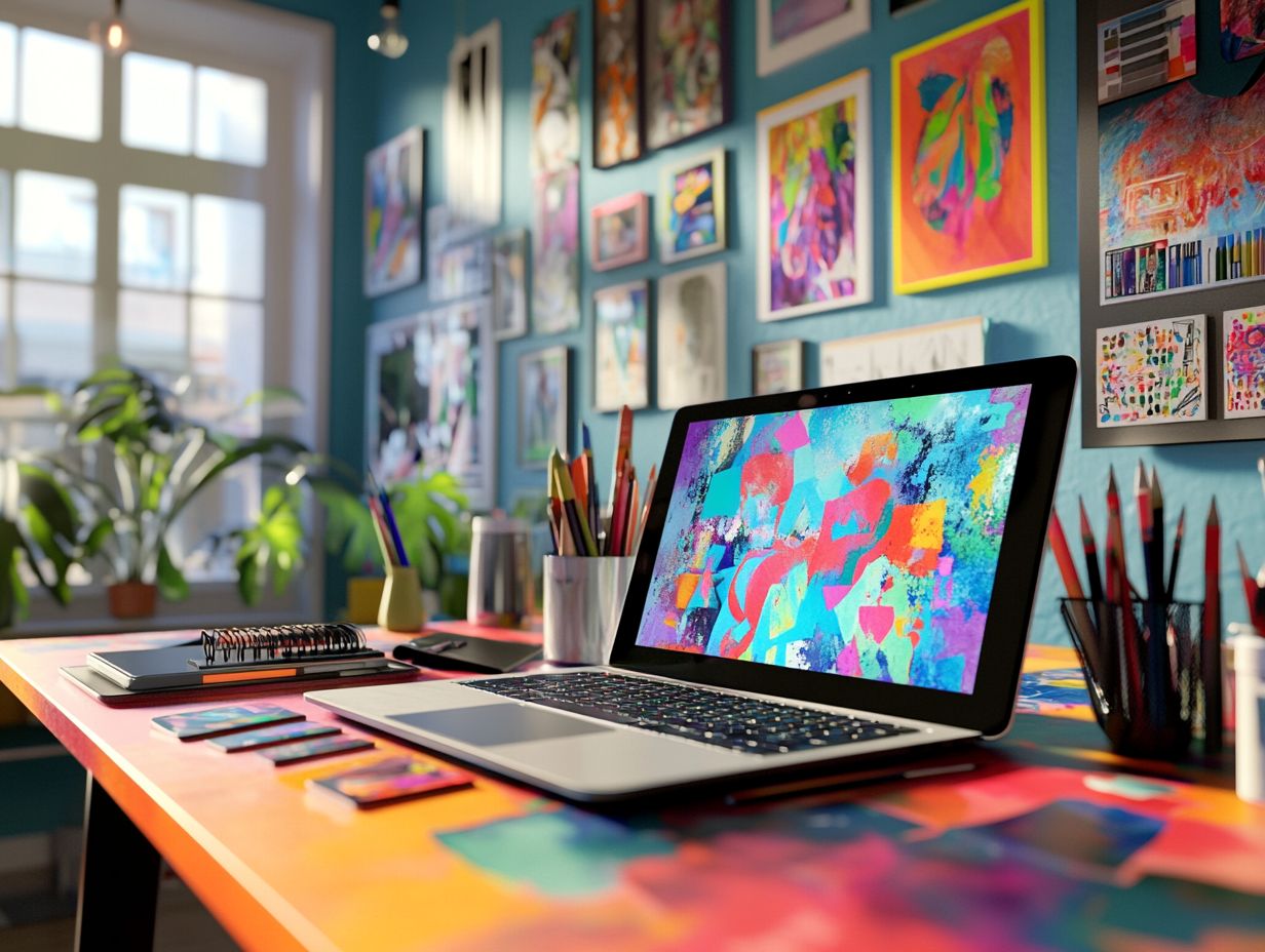 Illustration of digital art tools