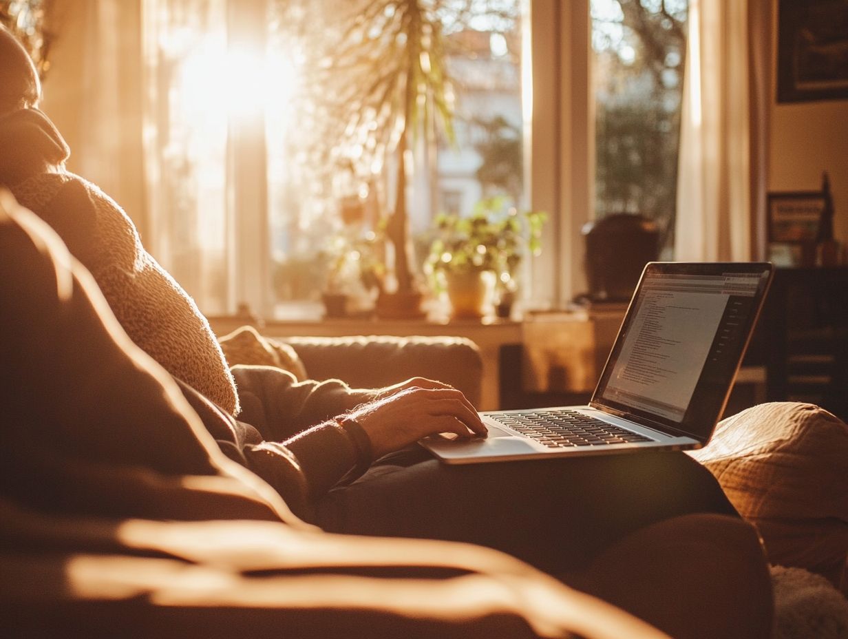 Student studying with flexible access to online course materials