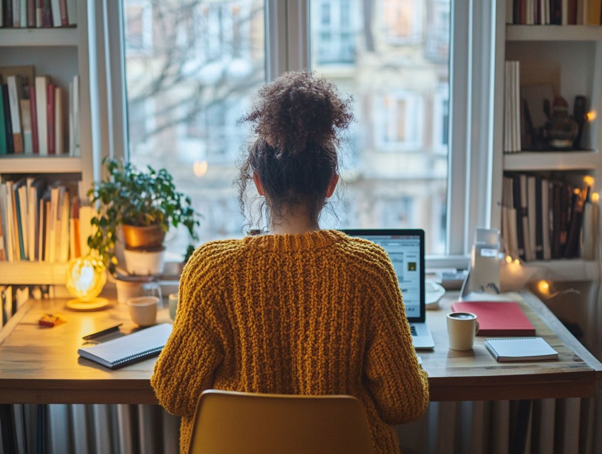 A clean and organized workspace ready for online learning