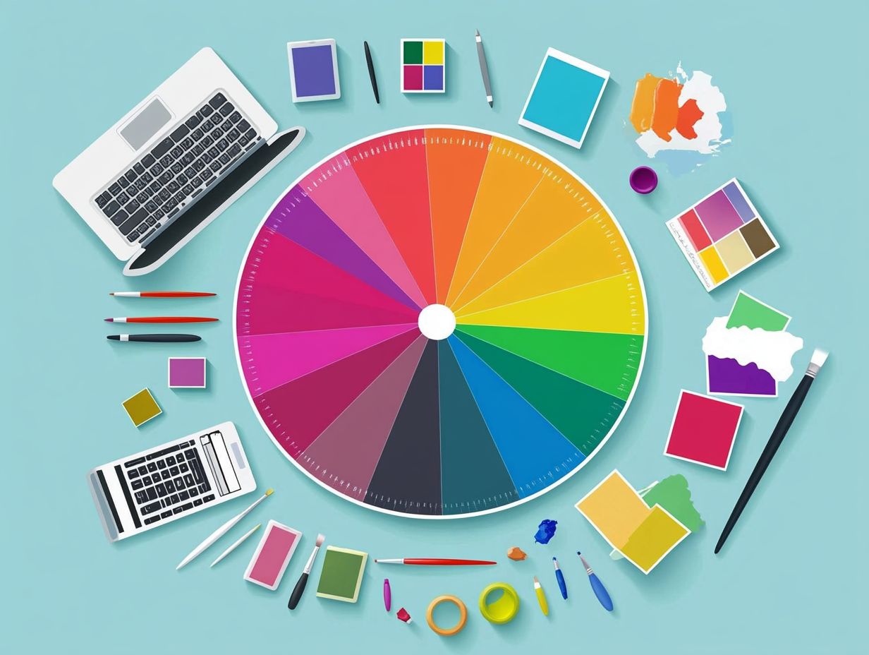 A visual representation of color psychology in design