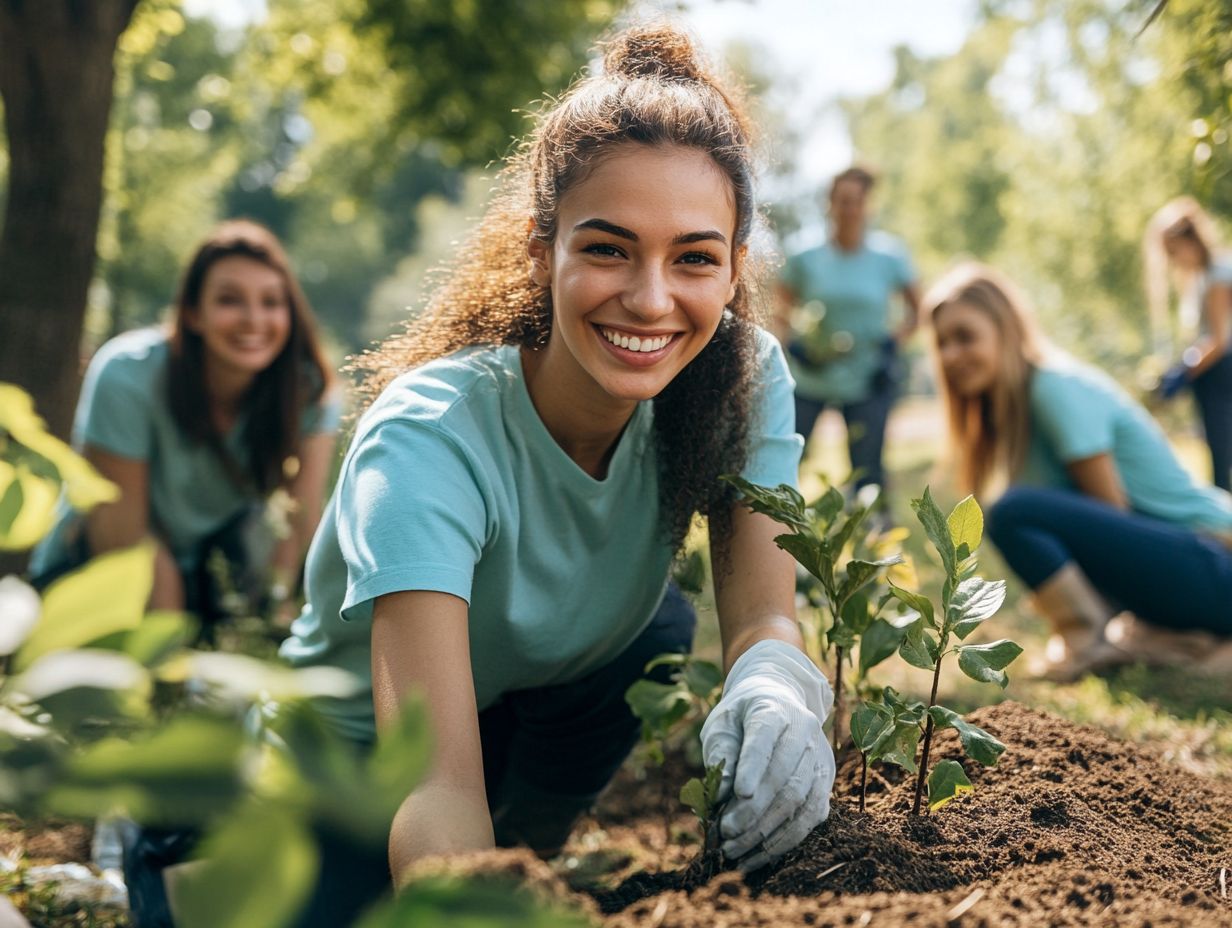 Image depicting the positive effects of volunteering on mental health.